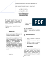 Informe de Laboratorio de Ensayo de Impacto