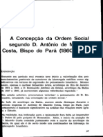 A Concepção de Ordem Social Segundo Dom Antonio de Macedo Costa