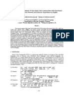 A Study of The Translation of Thai Serial Verb Constructions With Directional Verbs and Their Semantic and Syntactic Equivalence in English