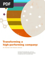 Transforming A High Performing Company