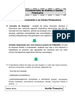 CAPITULO I - Conceitos Fundamentais de Analise e Gestao Financeira