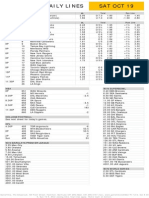 Gametime Daily Lines Sat Oct 19: ML Total Run Line