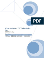 Case Analysis PV Technologies Inc