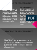 Proceso Vs Procedimiento