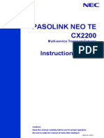 Pasolink Neo Te Cx2200 - Instruction Manual Ver - 02.05