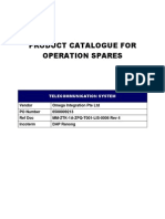 Product Catalogue For Operation Spares