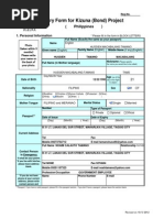 Entry Form For Kizuna (Bond) Project: (Philippines