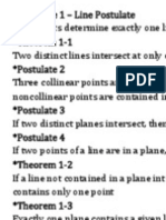 GEOMETRY - Postulates, Theorems, and Definitions