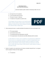 Hematologic System Practice Questions