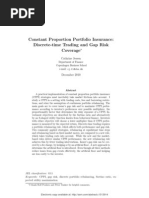 Constant Proportion Portfolio Insurance: Discrete-Time Trading and Gap Risk Coverage