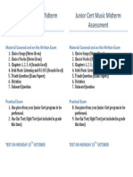 Junior Cert Music Midterm Assessment