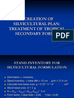 Creation of Silvicultural Plan: Treatment of Tropical Secondary Forest