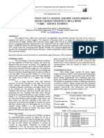 Experimental Study On D I Diesel Engine Performance and Emission Characteristics (No) With Come - Diesel Blends