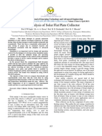 CFD Analysis of Solar Flat Plate Collector