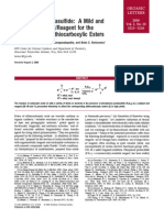 Phosphorus Pentasulfide: A Mild and Versatile Catalyst/Reagent For The Preparation of Dithiocarboxylic Esters