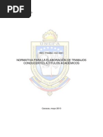 Normativa de La UNEFA Sobre Los Proyectos y TEG