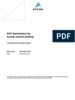 NTC Thermistors For Inrush Current Limiting: Leaded and Coated Disks