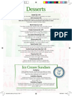 Bella Italia Desserts Menu PDF