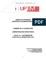 Upem Administracion Estrategica 1er - Cuarimetre.