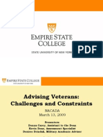 NACADA Presentation :advising Veterans: Challenges and Constraints-Kevin Dean