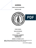 SK October 28 SC Town Council AGENDA PDF