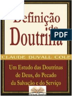 Definição de Doutrina - Claude Duvall Cole