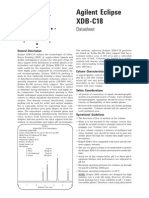 Agilent Eclipse XDB-C18: Datasheet