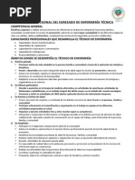 Perfil Profesional Del Egresado de Enfermería Técnica