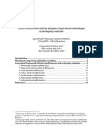 Market Inefficiences and Adoption Agricultural Technologies Developing Countries