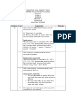 Biology Form 4 Paper 3 Marking Scheme