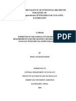 THESIS Parasitology:SEASONAL PREVALENCE OF INTESTINAL HELMINTH PARASITES OF 