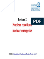 Nuclear Reactions, Nuclear Energetics