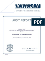 Michigan Audit of Department of Human Services 2004