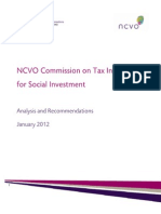 NCVO Commission On Tax Incentives For Social Investment