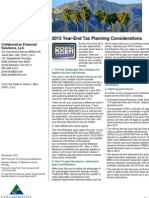 2013 Year-End Tax Planning Considerations: Collaborative Financial Solutions, LLC