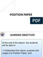 1 Lecture - Position Paper