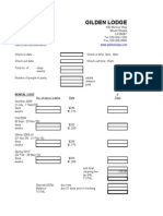 Web Booking Form