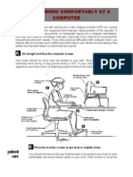 How To Work Comfortably at A Computer: Sit Straight and Face The Computer Screen