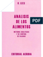 Analisis de Los Alimentos 2°ed. - R. Lees