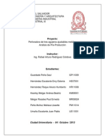 Analisis de Pre-Produccion