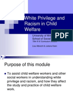 White Privilege and Racism in Child Welfare