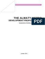 The Almaty Metro Development Proposal - 2013