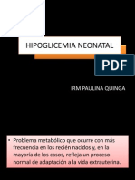 Hipoglicemia Neonatal