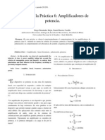 Informe Practica 6 AMPLIFICADORES DE POTENCIA