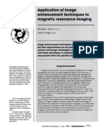 Application of Image Enhancement Techniques To Magnetic Resonance Imaging