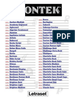 Fontek Sample Sheets