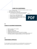 Need For Machine Tool Maintenance