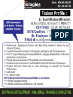 Trainer Profile:: Certified: GATE Qualified: Ex. Employee: E-Mail Id