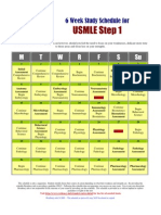 Detailed 6 Week Study Schedule Usmle