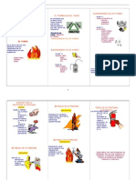 Triptico de Prevención y Control de Incendios